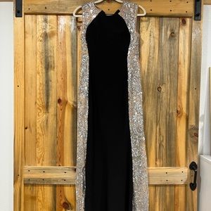 Breathtaking Black Gown with Sparkle Embellishments